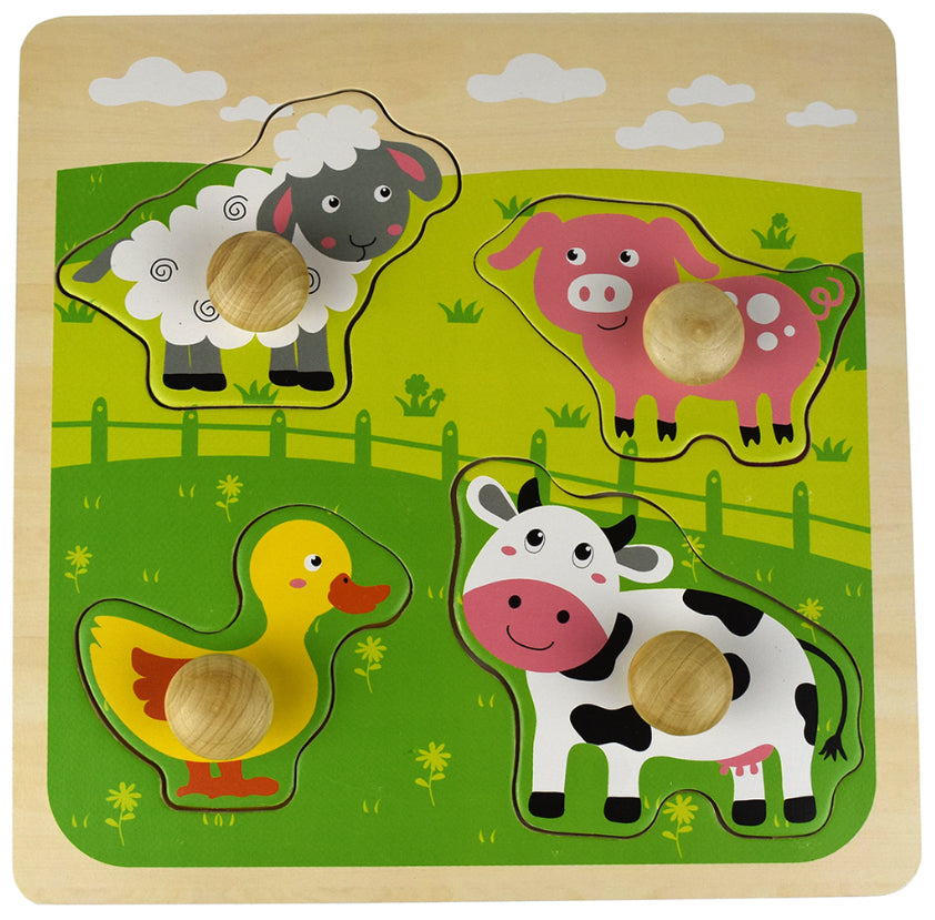 PUZZLE LARGE PEG FARM ANIMAL