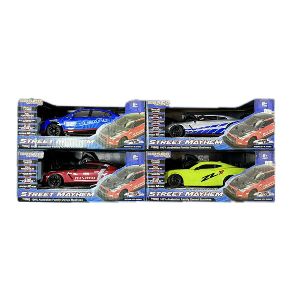 R/C RUSCO STREET MAYHEM RACE CARS AST