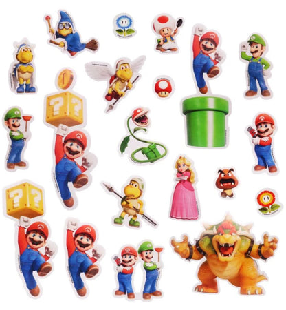 SUPER MARIO FOAM STICKERS 40PK IN TUBE