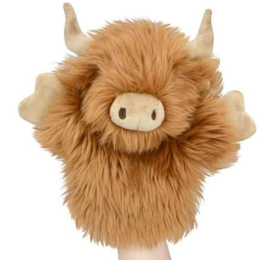 Hand Puppet Highland Cow