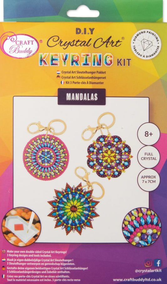 CRYSTAL ART KEYCHAIN KIT MANDALAS