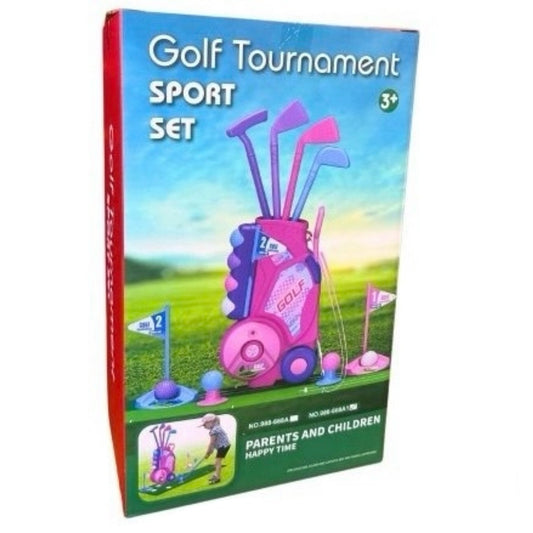 PINK GOLF TOURNAMENT SET W CADDY