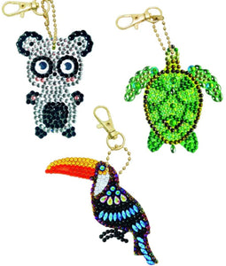 CRYSTAL ART KEYCHAIN KIT EXOTIC ANIMALS