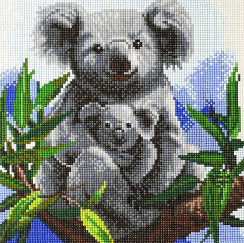 Crystal Art 30X30 Cuddly Koalas