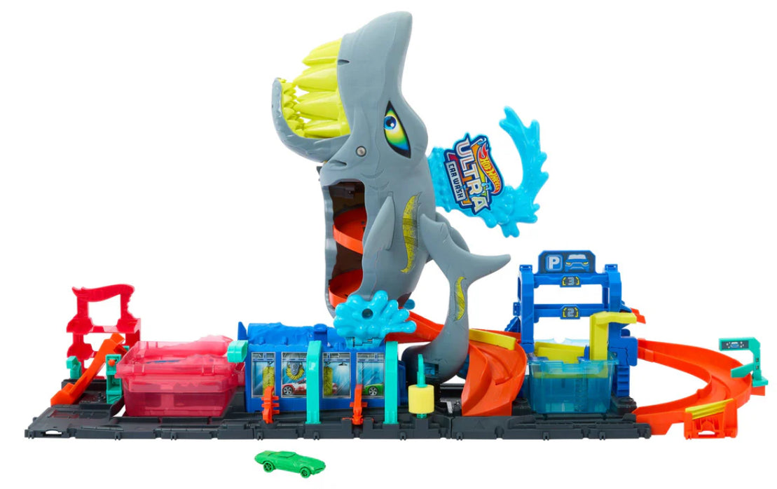 H/W Ultra Shark Car Wash Playset