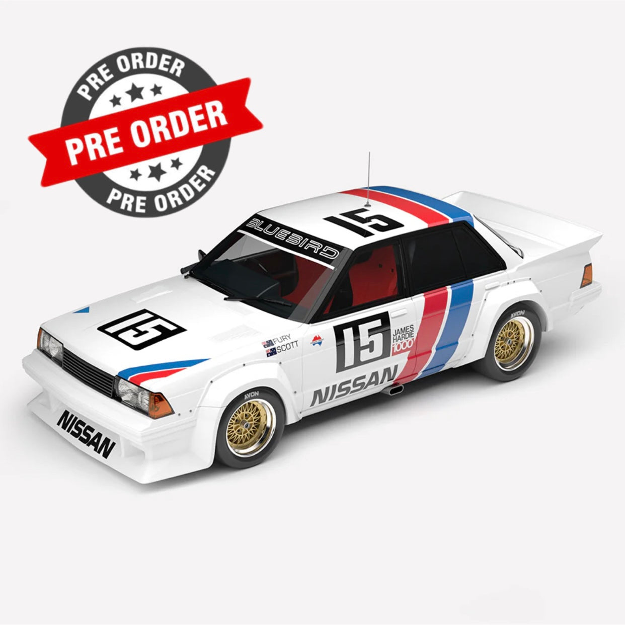 1:43 NISSAN BLUEBIRD #15 1984 FURY/SCOTT