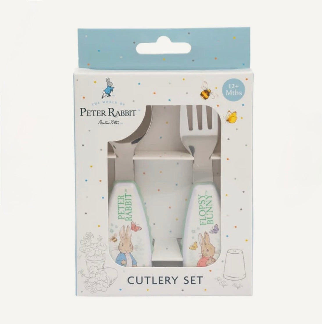 PETER RABBIT & FLOPSY 2PC CUTLERY SET