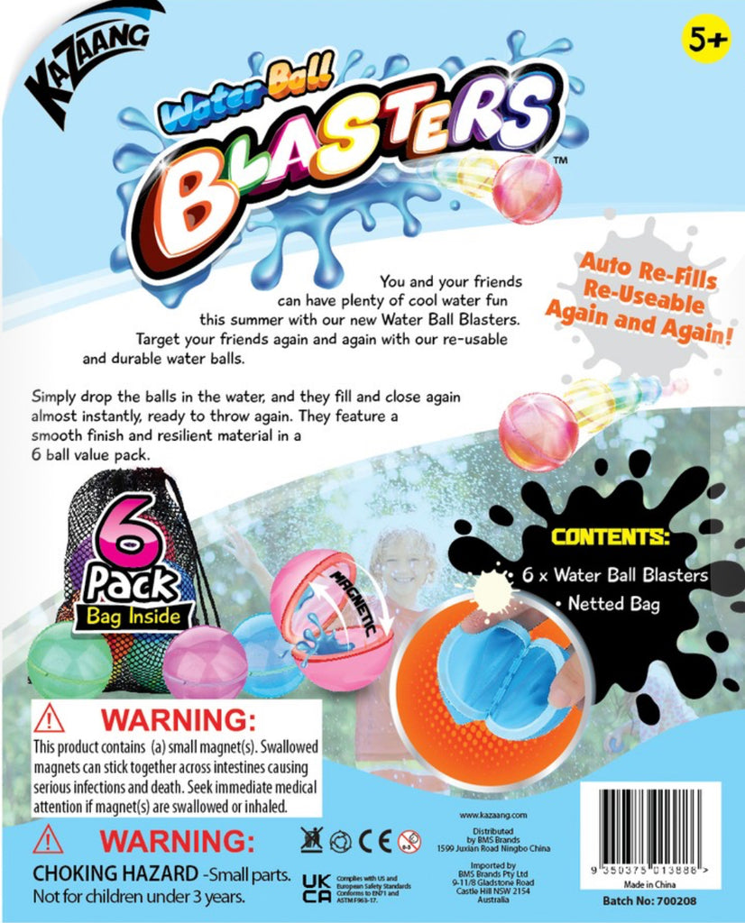 WATER BALL BLASTERS 6 PACK