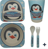 BAMBOO KIDS DINNER SET PENGUIN