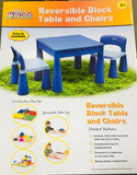 BLOCK TABLE AND CHAIRS BLUE