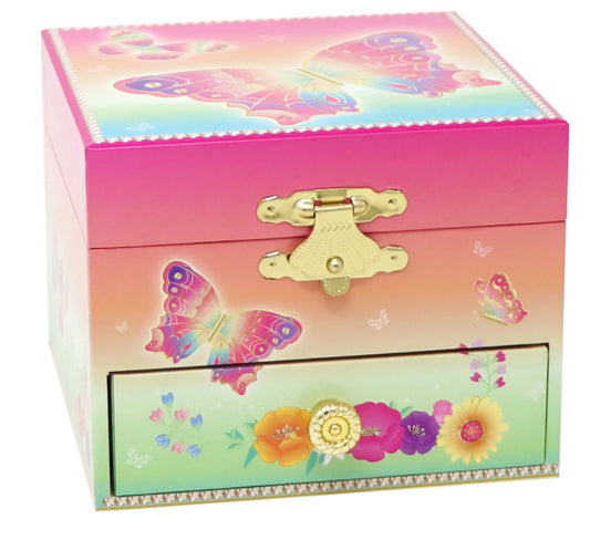 P/POP RAINBOW BUTTERFLY JEWELLERY BOX