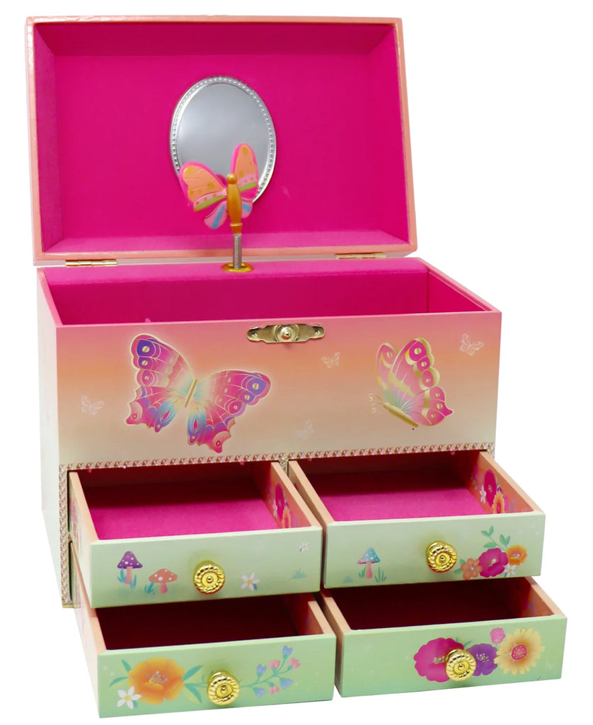 P/POP RAINBOW BUTTERFLY JEWELLERY BOX