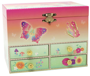 P/POP RAINBOW BUTTERFLY JEWELLERY BOX