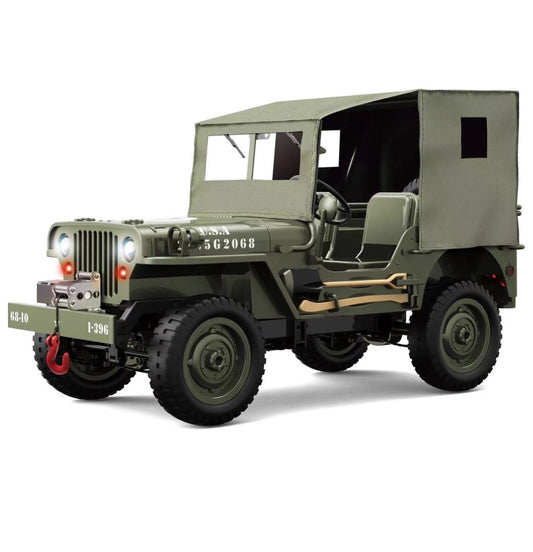 R/C 1:10 WILLY JEEP 4WD MILITARY W WINCH