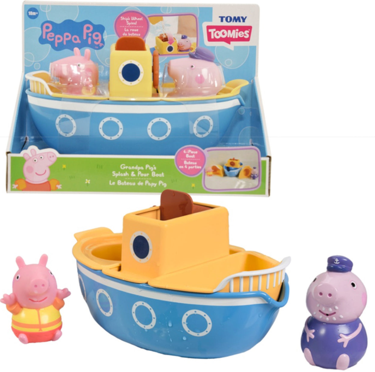 TOMY PEPPA PIG GRANDPA PIGS SPLASH BOAT