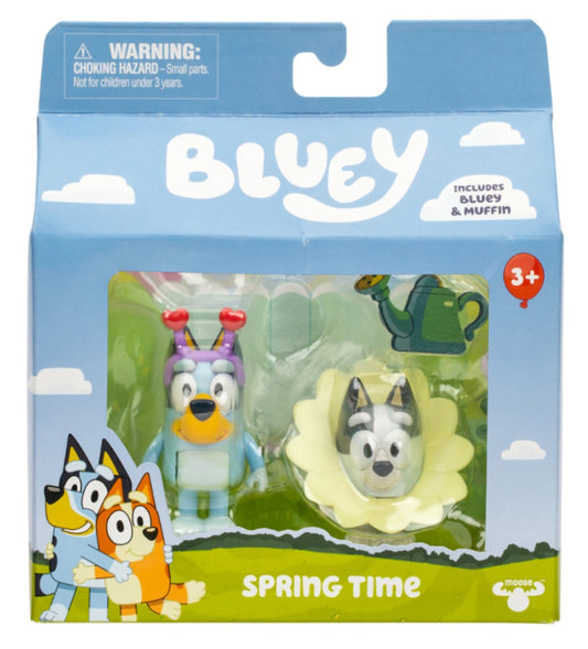 BLUEY S13 FIGURE 2PK SPRING TIME