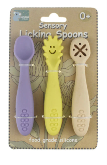 SILICONE SENSORY  LICKING SPOONS