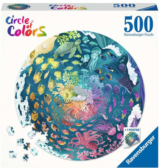PUZZLE 500PC CIRCLE OF COLOR OCEAN