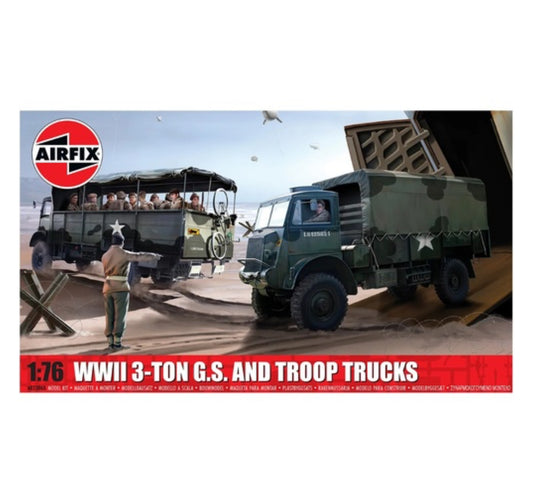 AIRFIX 1:76 WWII 3-TON GENERAL TROOP TRU