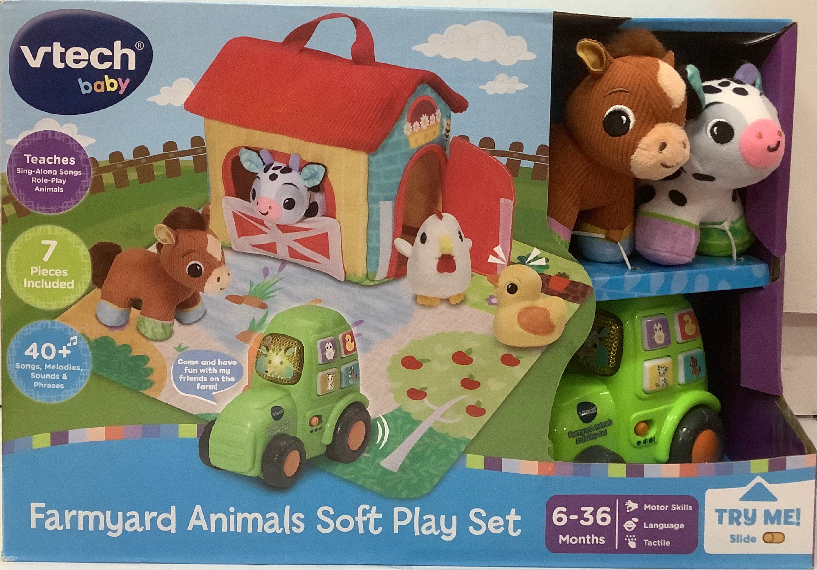 Vtech Animal Assorted VTECH 2 IN 1 SOFT FARMYARD ANIMALS