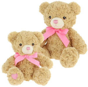 BEAR BRAMBLE 25CM W PINK RIBBON