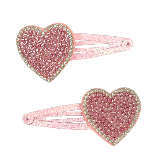 P/POP HCG212 PINK RHINESTONE HAIR CLIP