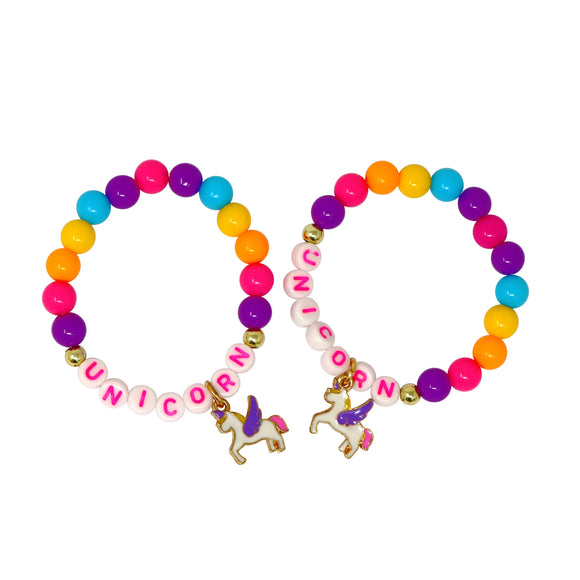 P/POP BCL014 BFF UNICORN RAINBOW BRACELE