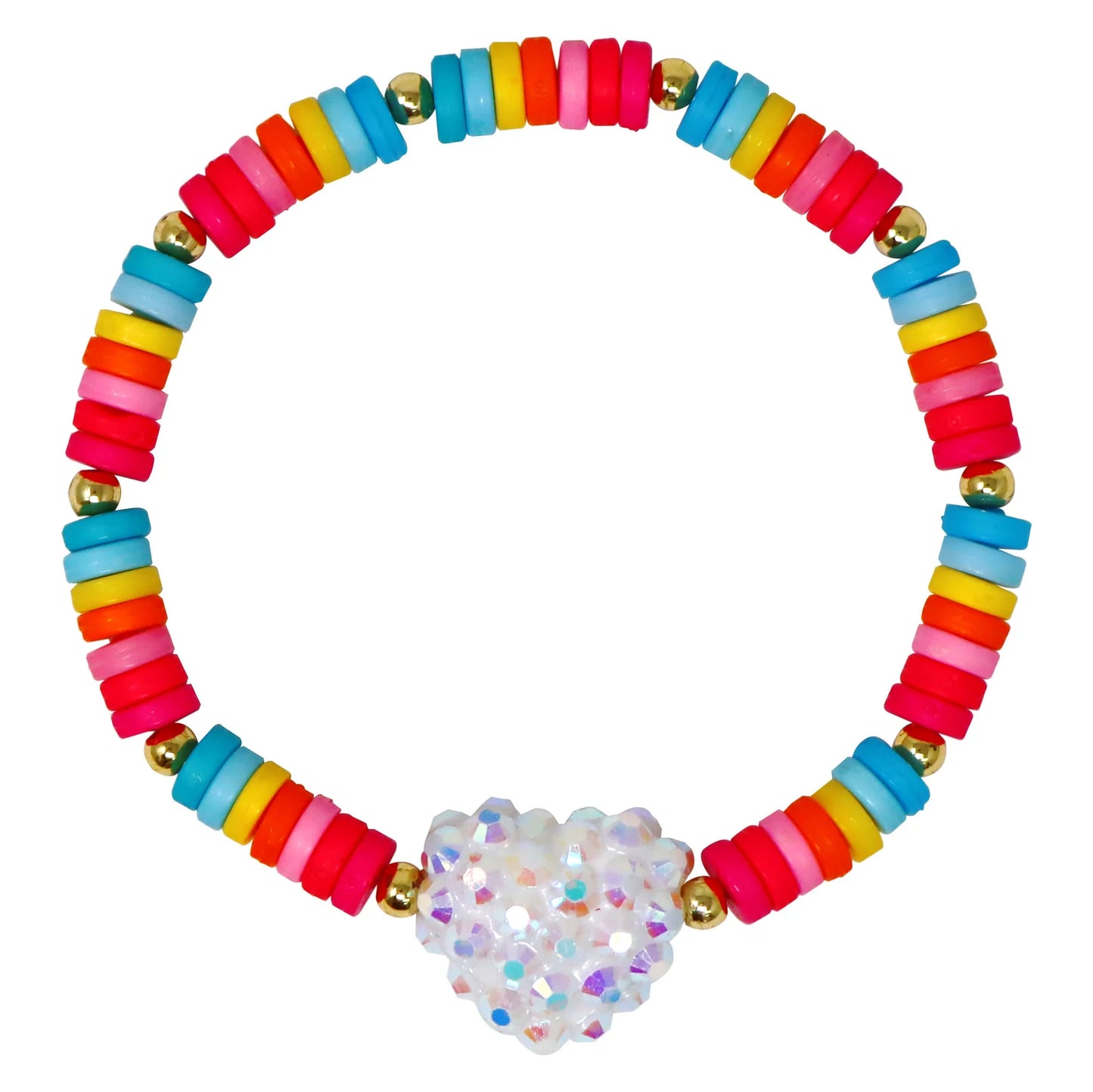 P/POP BCM128 RAINBOW JEWEL HEART BRACE