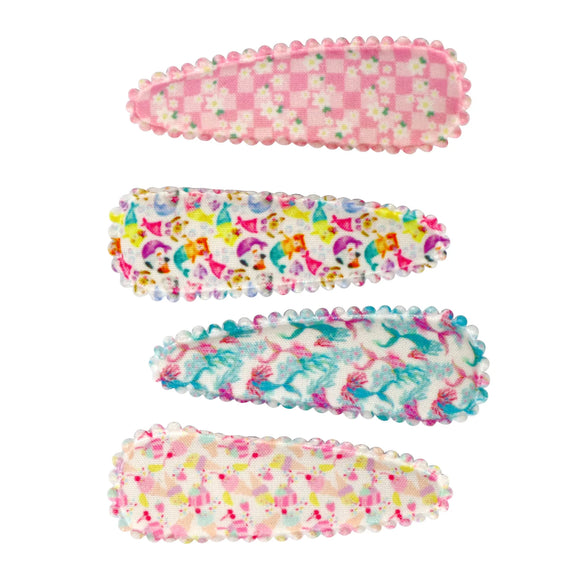 P/POP HCG196 PATTERN FABRIC HAIRCLIPS