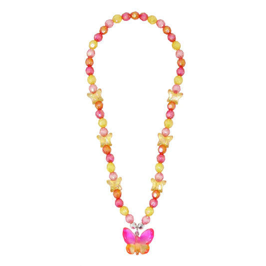 P/POP NCL005 RBOW BFLY NECKLACE