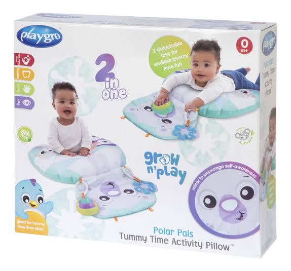 PLAYGRO POLAR PALS TUMMY TIME PILLOW