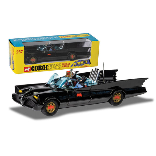 CORGI D/C BATMOBILE W BATMAN & ROBIN