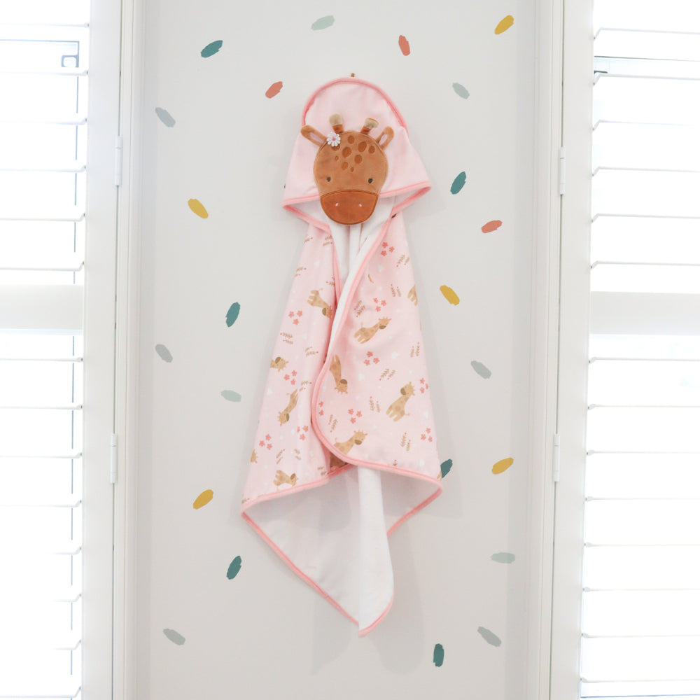 SPLOSH BABY GIRAFFE HOODED TOWEL