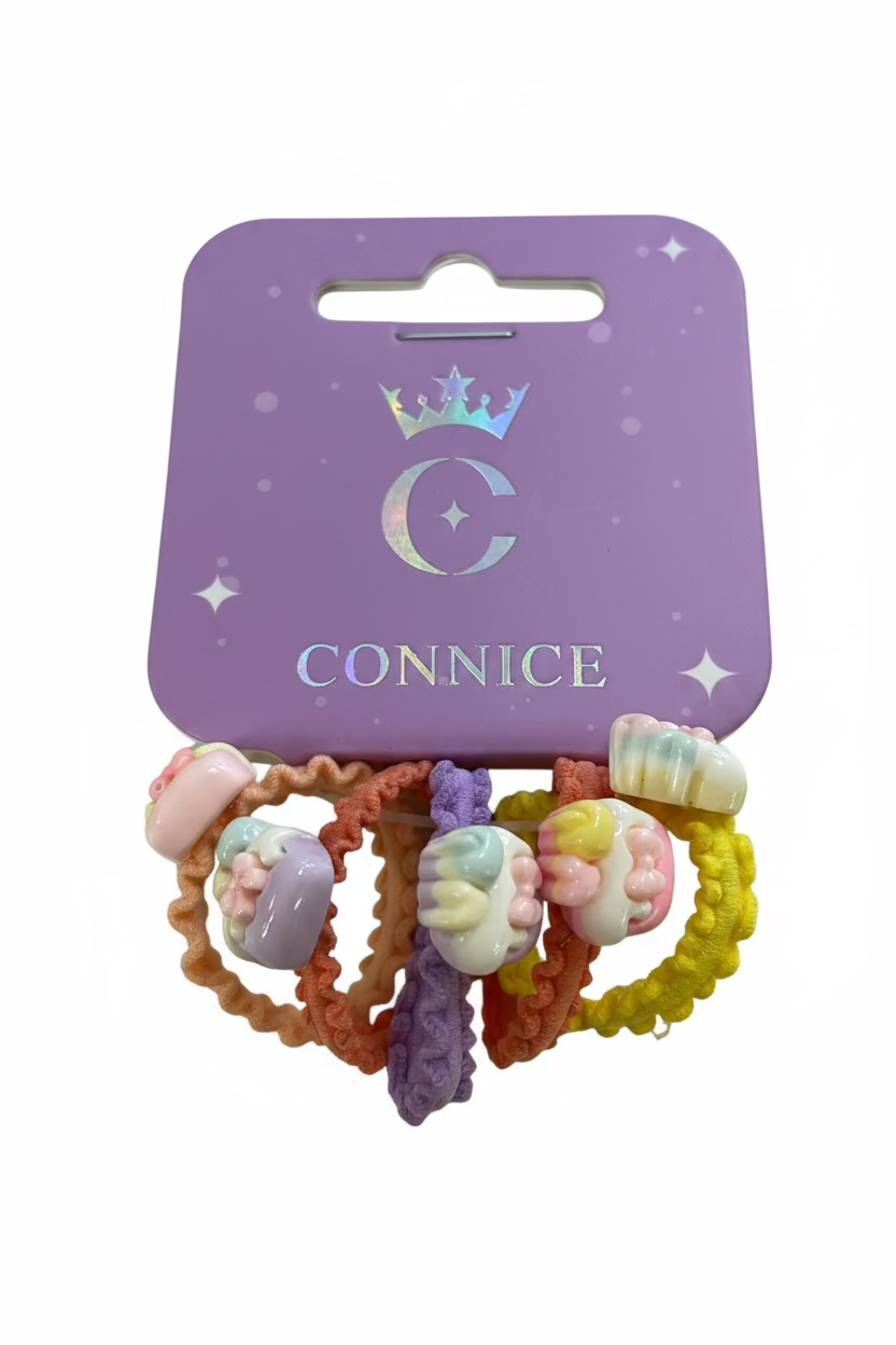C/NICE HC08802 8PC CAKE MINI HAIR TIES