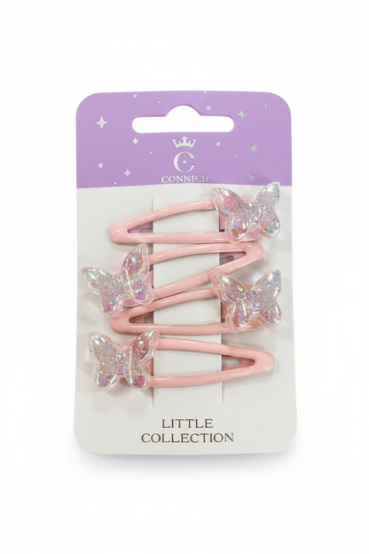 C/NICE HC12021 GLITTER B/FLY SNAP CLIPS