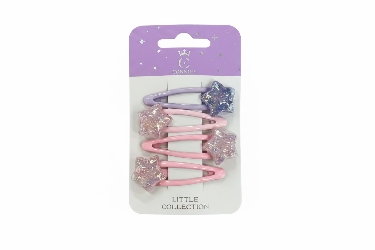 C/NICE HC12021 GLITTER B/FLY SNAP CLIPS