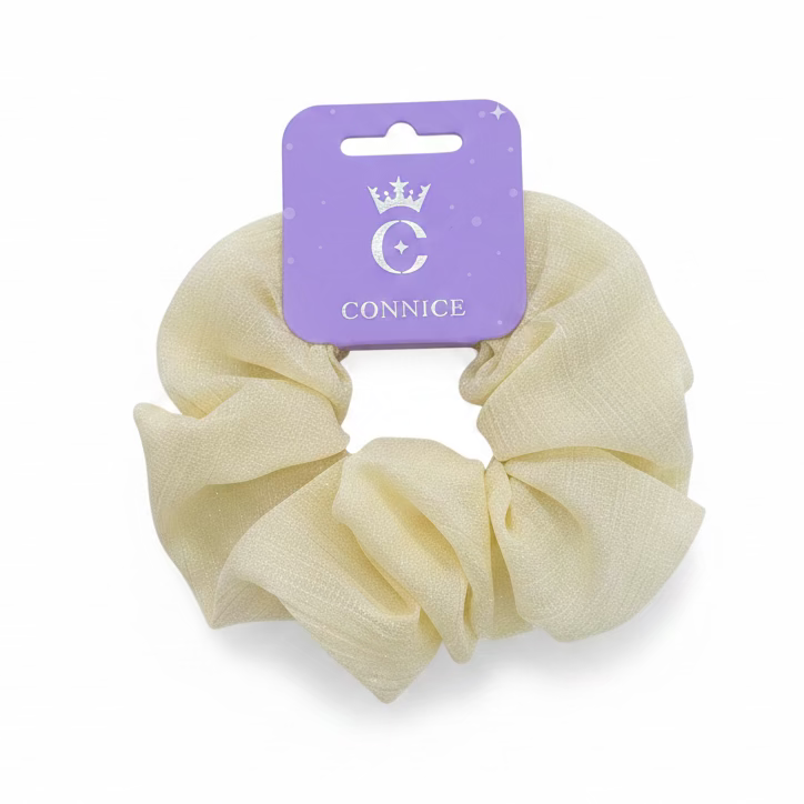 C/NICE HCF11239B GLITTER SCRUNCHIE AST