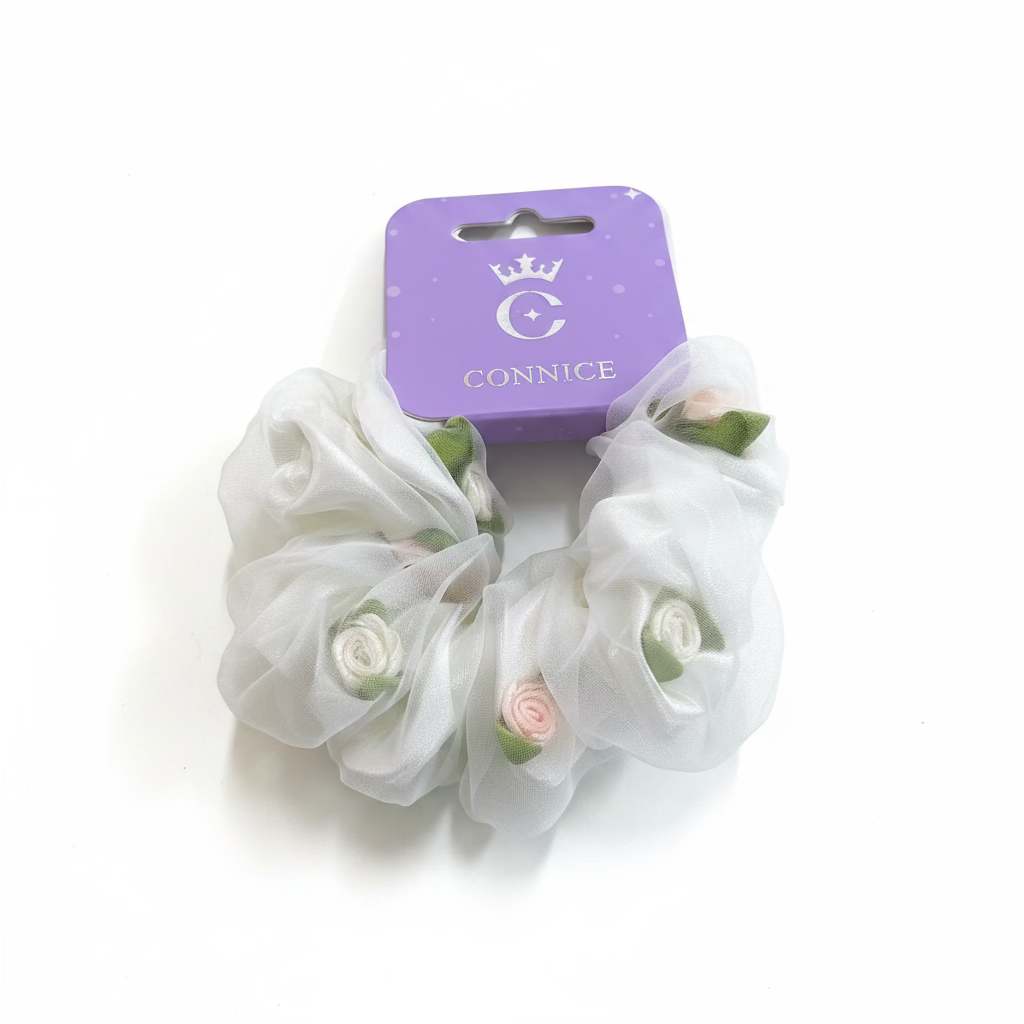 C/NICE HC13844 ROSE SCRUNCHIE AST