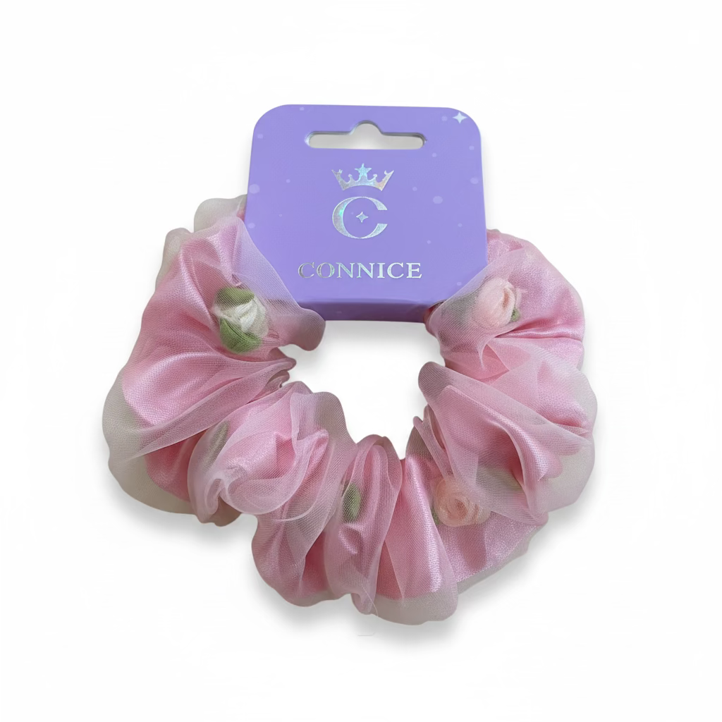 C/NICE HC13844 ROSE SCRUNCHIE AST