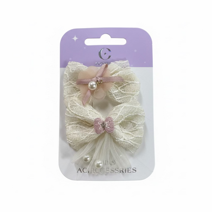 C/NICE HC03814 TULLE BOW HAIR CLIP