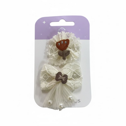 C/NICE HC03814 TULLE BOW HAIR CLIP