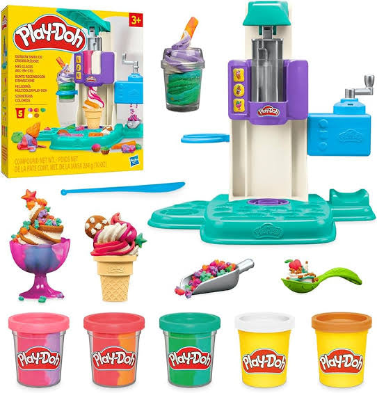 P/DOH RAINBOW SWIRL ICE CREAM PLAYSET