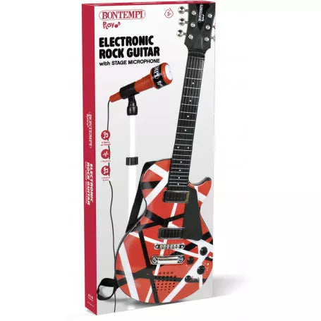 BONTEMPI ELECTRIC GUITAR W MIC AND STAND