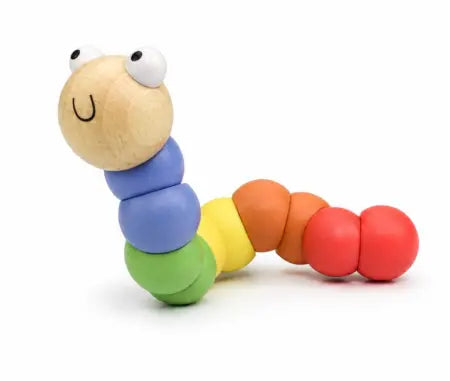 WOODEN WIGGLE WORM RAINBOW