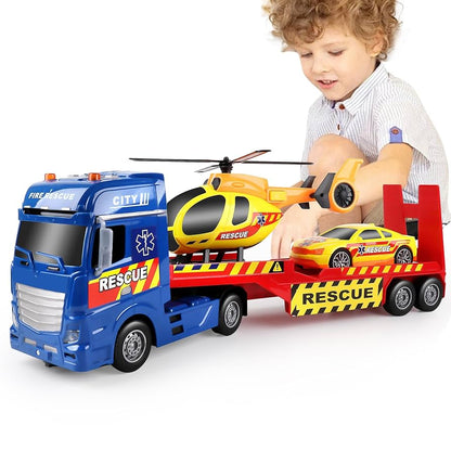 RESCUE TRANSPORTER W HELICOPTER AND CAR