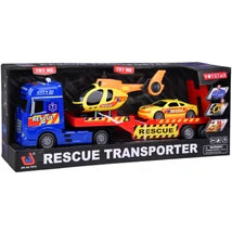 RESCUE TRANSPORTER W HELICOPTER AND CAR