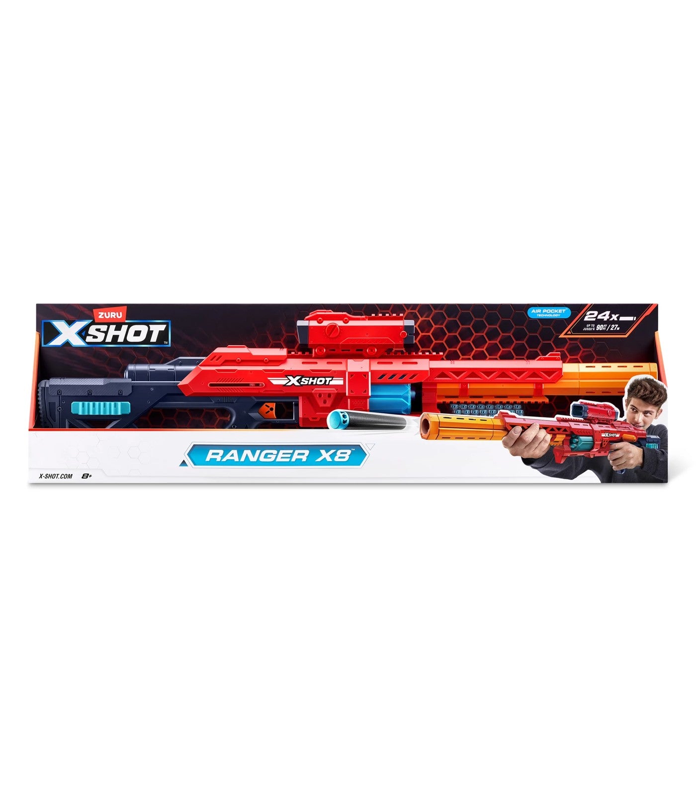 Zuru Xshot Excel Ranger X8 W 24 Darts