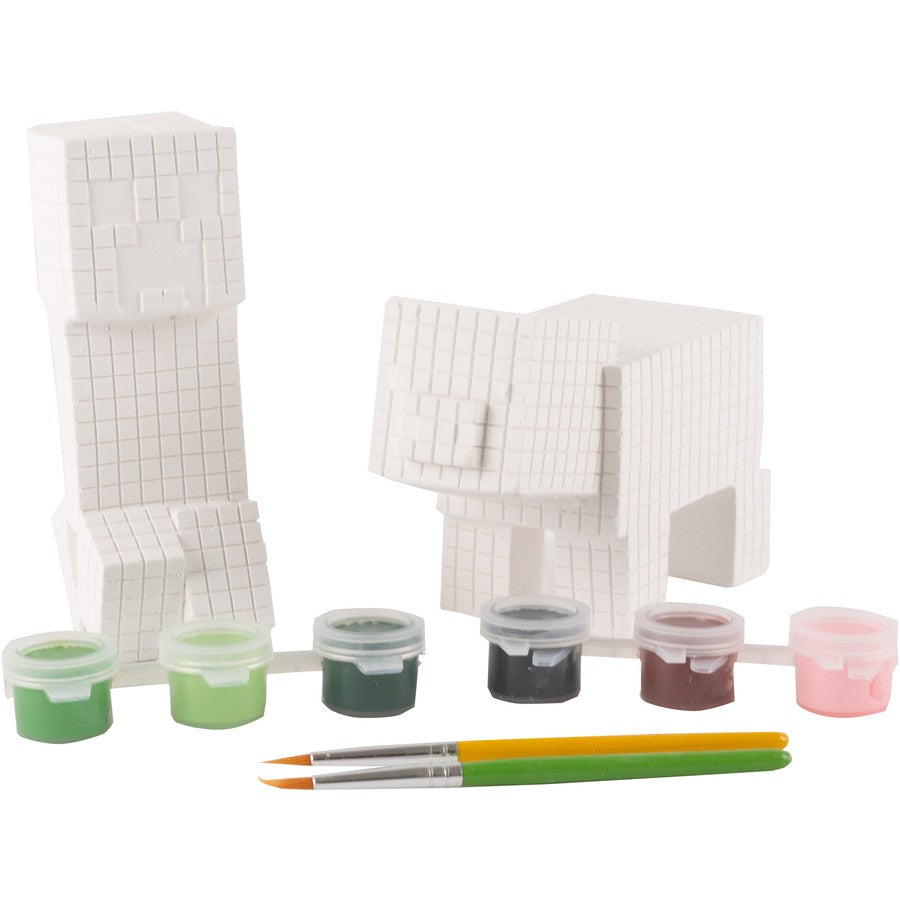 Paint Your Own Figurines 2Pk Minecraft 2