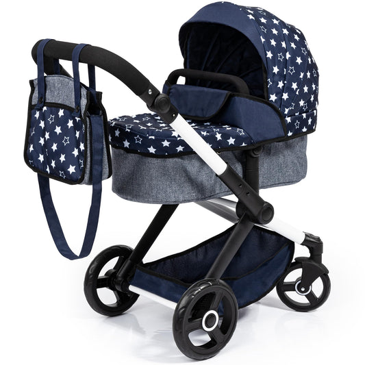 BAYER XEO COMPACT DOLL PRAM BLUE/STARS