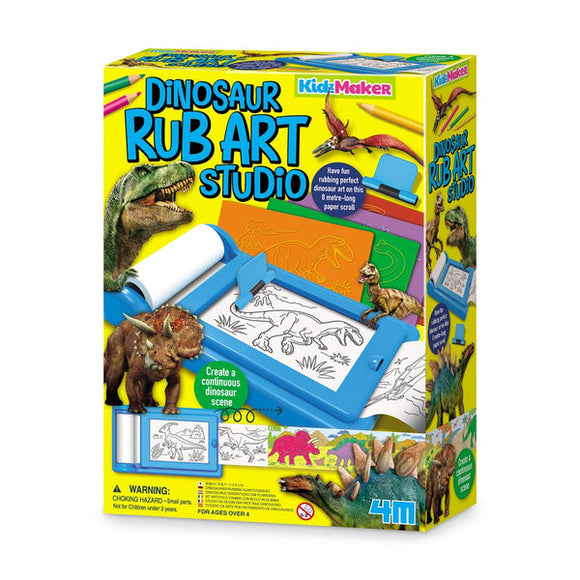 4M KIDZMAKER RUB ART DINOSAUR STUDIO